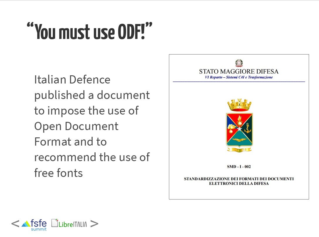 Defesa Italiana já migrou 8000 dos seus PCs para LibreOffice