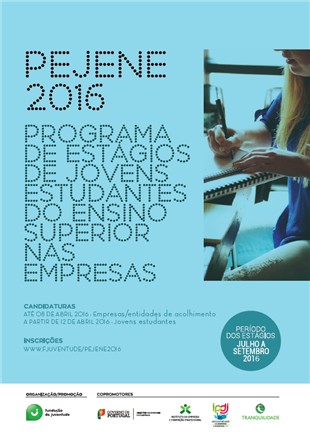 Estão abertas as candidaturas aos estágios do PEJENE